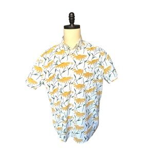 J.Crew stretch classic fit secret wash short sleeve button up cotton shirt | XL